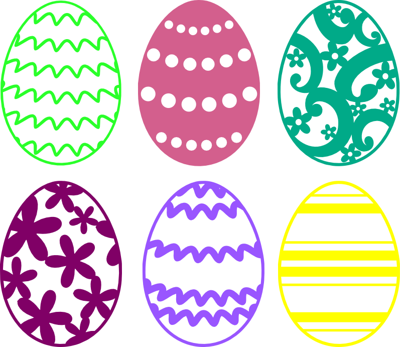 Easter Eggs Clipart File - Easter Egg Svg Free - Png Download (797x691), Png Download