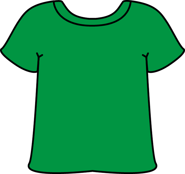 Green Tshirt Clip Art - Short Sleeve Shirt Cartoon - Png Download (600x562), Png Download