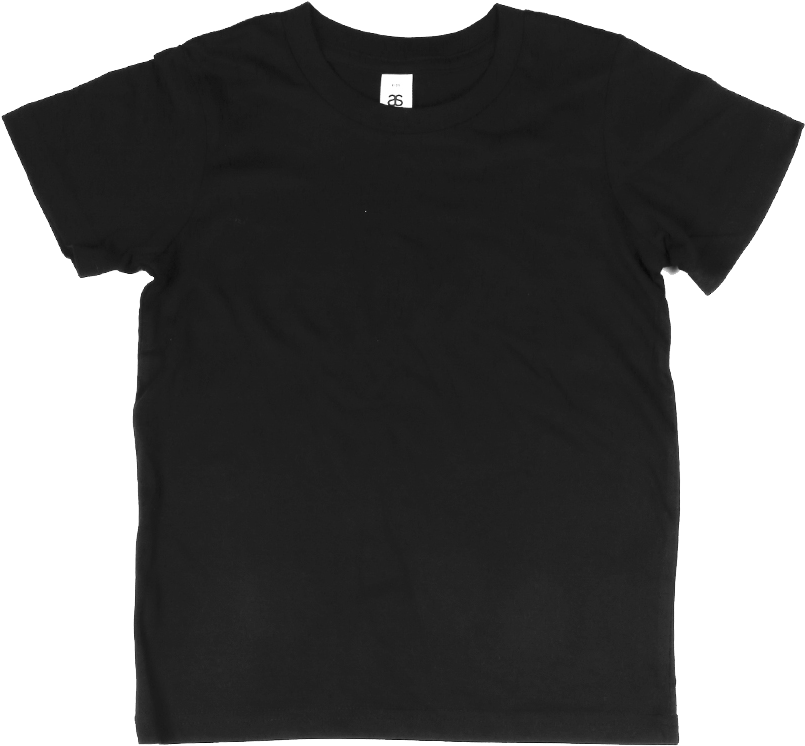 Custom Kids Tshirt - Black T Shirt Front Png Clipart (900x1157), Png Download