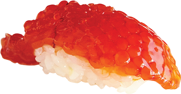 Salmon Roe Is Cured While Still In The Egg Sac, Which - 8 Bit Sushi Png Clipart (800x535), Png Download