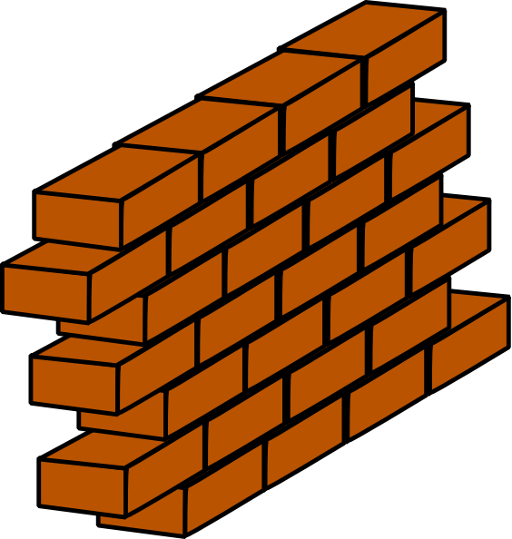 Orange Brick Wall Svg Clip Arts 564 X 594 Px - Png Download (564x594), Png Download
