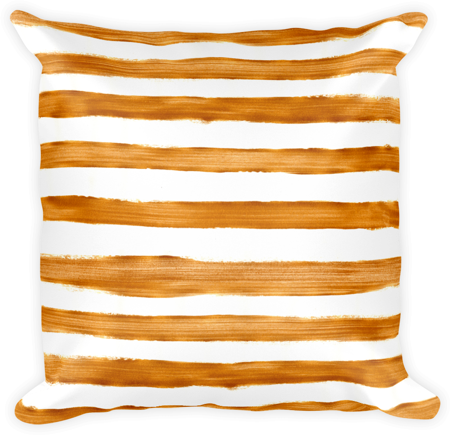 Watercolor Stripe Throw Pillow Cover Clipart (913x882), Png Download