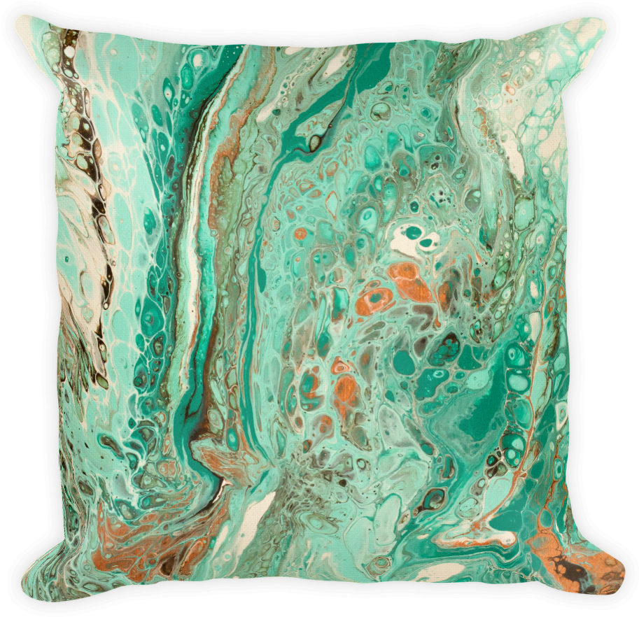 Mint Jubilee Throw Pillow - Cushion Clipart (1000x1000), Png Download