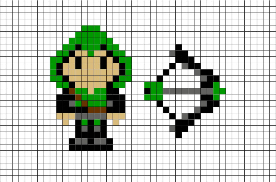 Arrow Logo Pixel Art Clipart (880x581), Png Download
