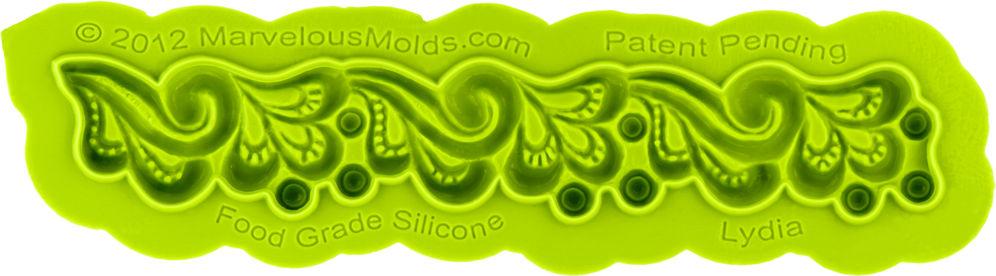 Lydia Enhanced Lace Border Mold Made From Silicone Clipart (2011x558), Png Download