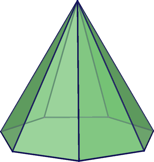 Heptagonal Pyramid - Imagen De Piramide Heptagonal Clipart (646x678), Png Download