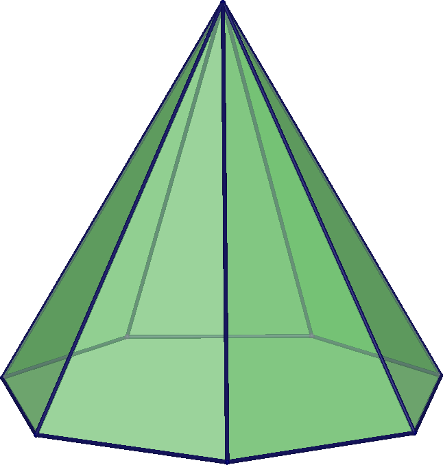 Heptagonal Pyramid - Imagen De Piramide Heptagonal Clipart - Large Size ...