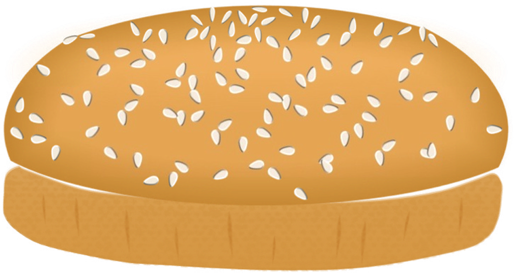 Pin Burger Clipart Bun - Bun Clipart Png Transparent Png (1050x543), Png Download