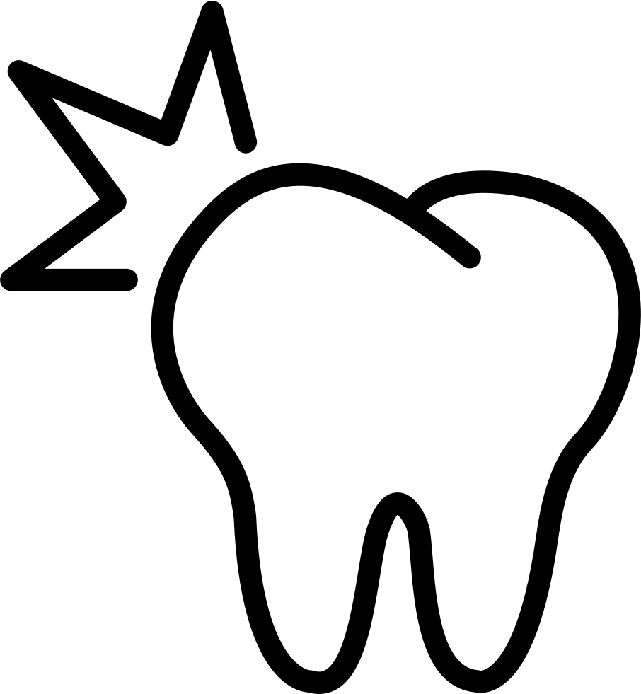 Png File - Tooth Outline Clip Art Transparent Png (906x981), Png Download