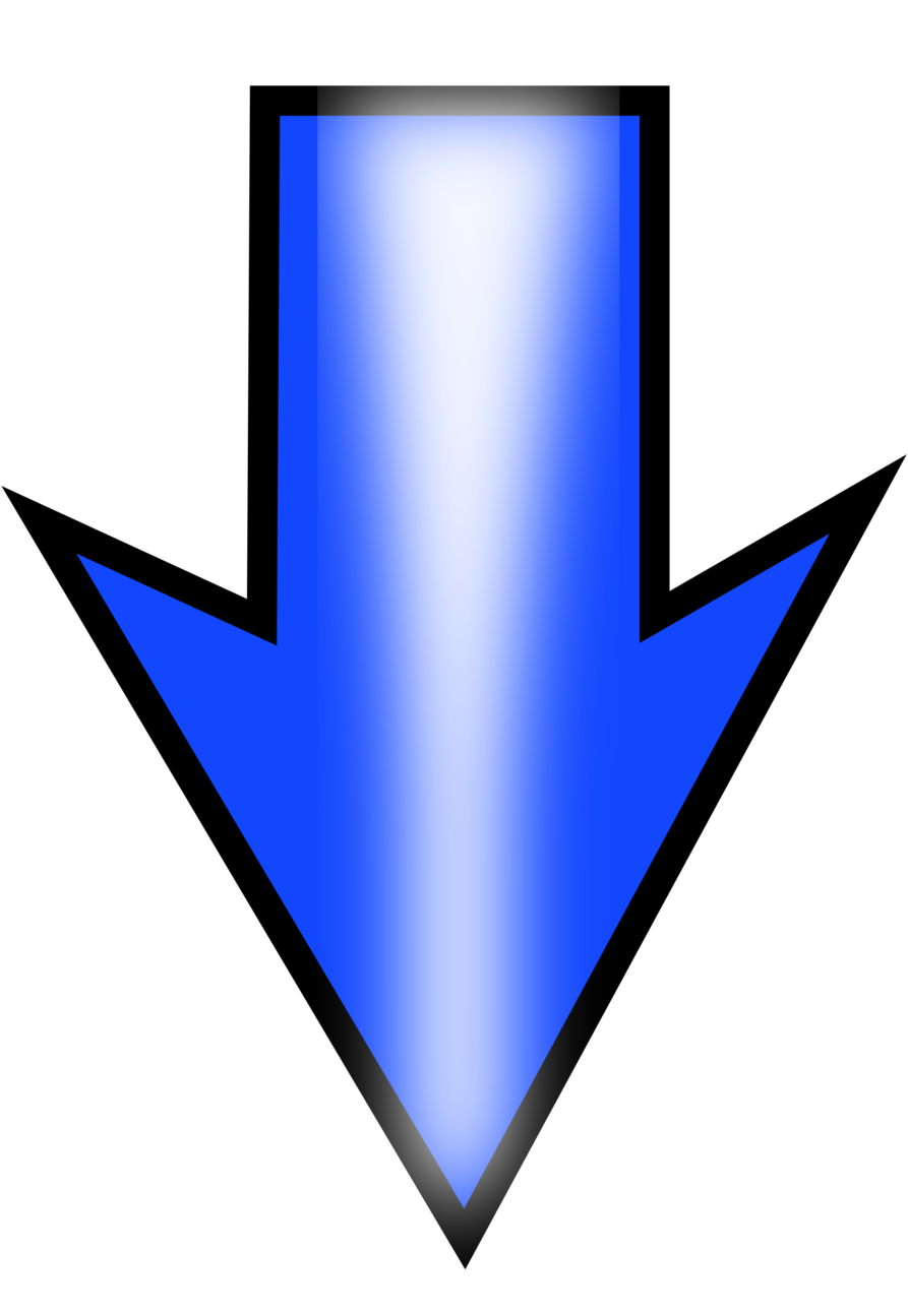 Illustration Of A Blue Arrow - Arrow Clipart Down - Png Download (958x1306), Png Download