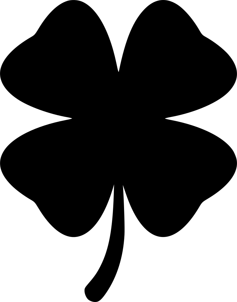 Four Leaf Clover Svg Png Icon Free Download - 4 Leaf Clover Svg Free Clipart (768x980), Png Download