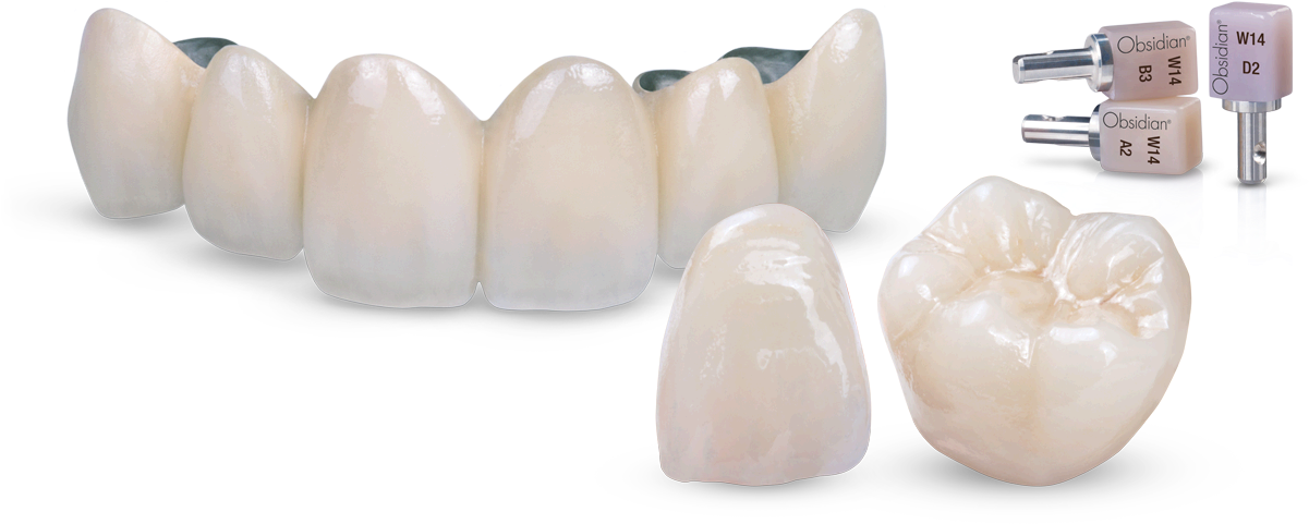 Obsidian Ceramic Restorations - Corona En Porcelana Png Clipart (1200x500), Png Download