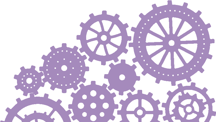Purple Gears - Purple Gears Png Clipart (800x426), Png Download