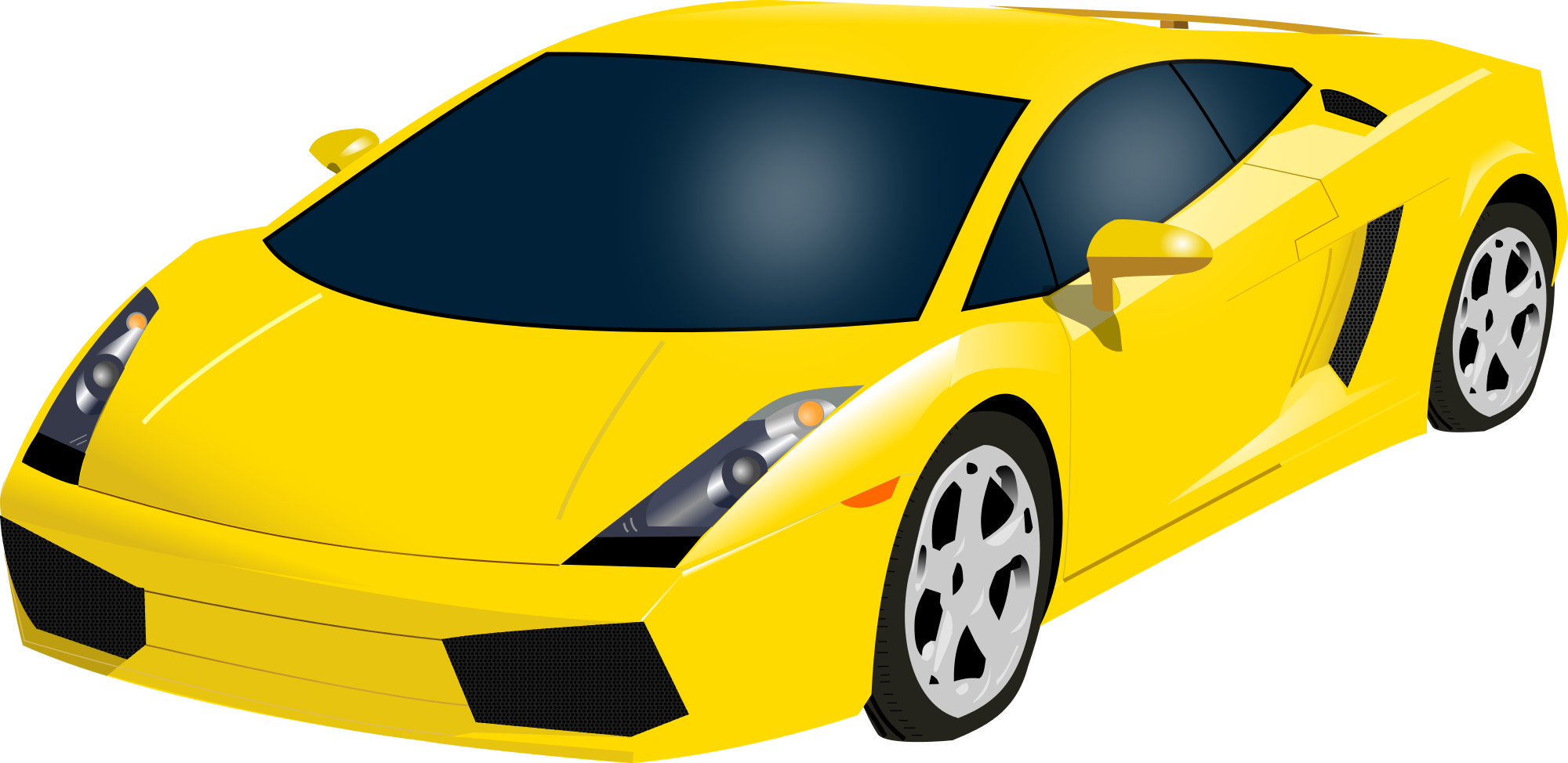 Car Clipart Lamborghini - Lamborghini Gallardo - Png Download (2000x974), Png Download