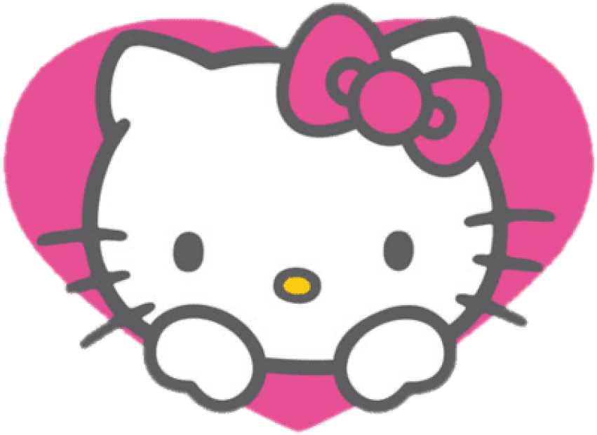 Free Png Download Hello Kitty Heart Png Images Background - Hello Kitty Png Icons Clipart (850x661), Png Download