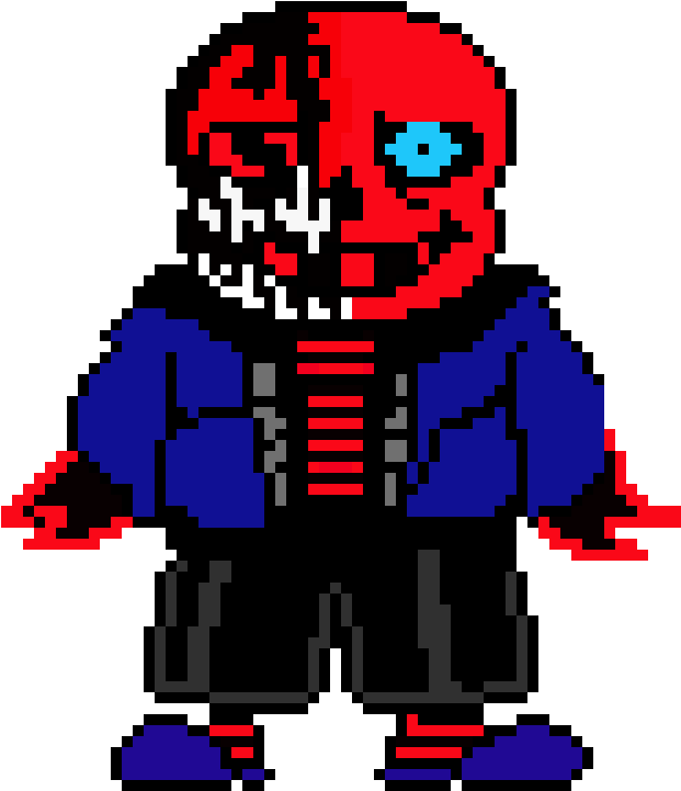 Superhero , Png Download - Undertale Error Sans Sprite Clipart (621x721), Png Download