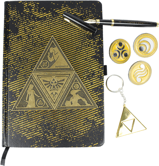 The Legend Of Zelda - Legend Of Zelda Tri Force Journal Set Clipart (600x600), Png Download