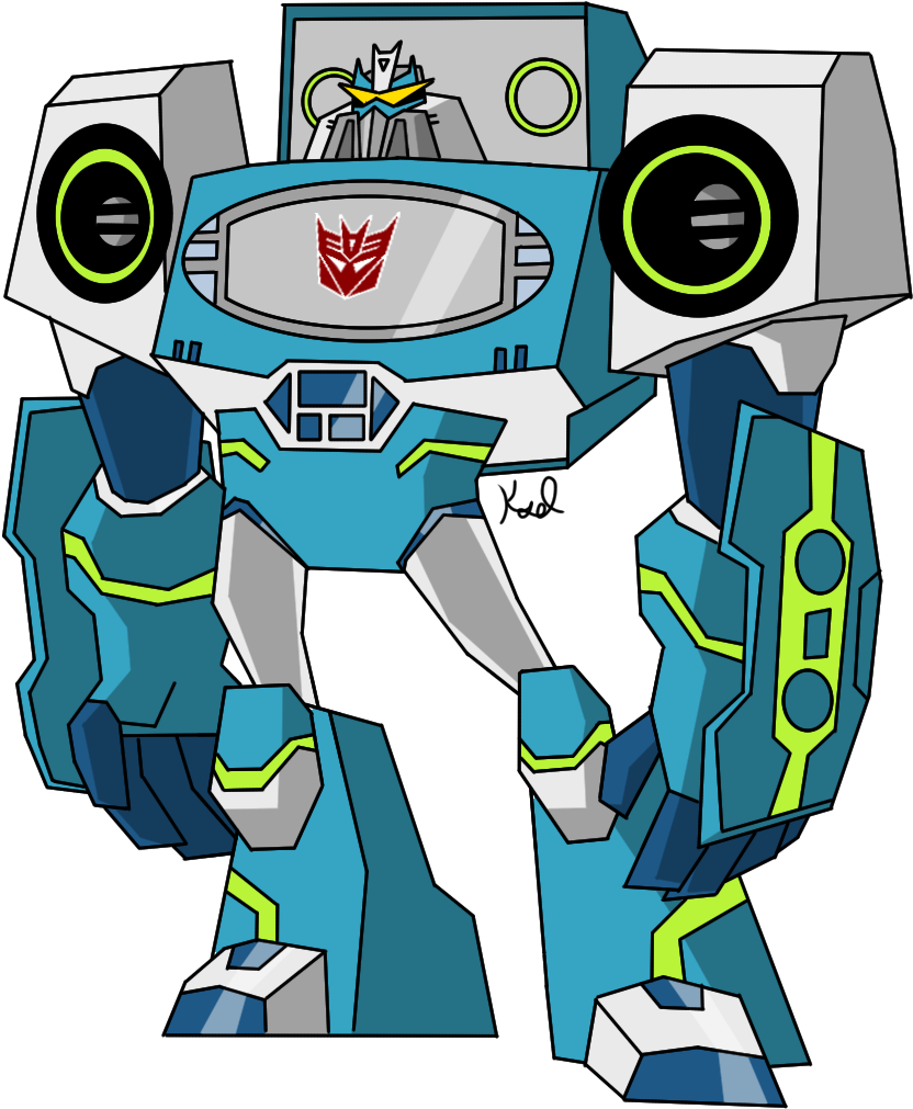 Shattered Glass Soundwave - Cartoon Clipart (943x1100), Png Download