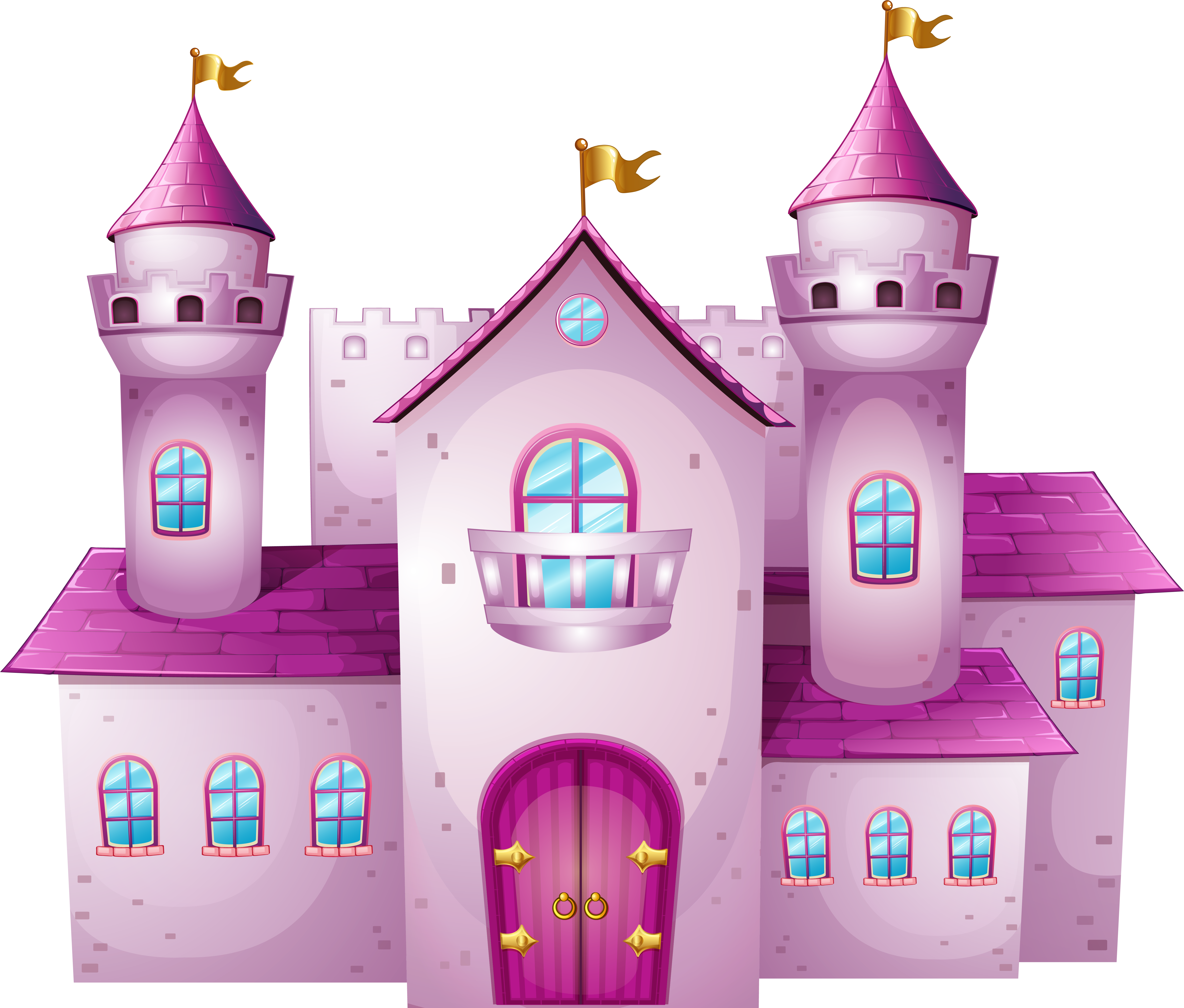 Disney Castle Silhouette, Castle Clipart, Pink Castle, - Pink Castle Clipart - Png Download (6179x5261), Png Download