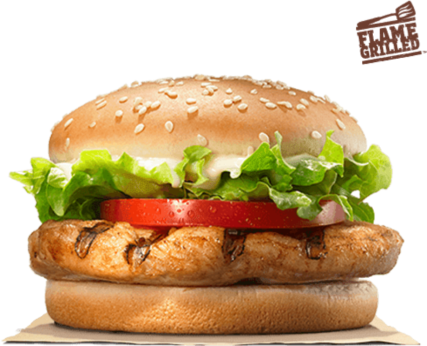 Free Png Download Tendergrill Chicken Sandwich Png - Burger King Grilled Chicken Sandwich Clipart (850x689), Png Download