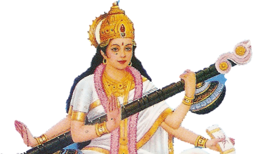 Goddess Saraswati Png Download - Saraswati Shishu Mandir School Clipart (849x519), Png Download