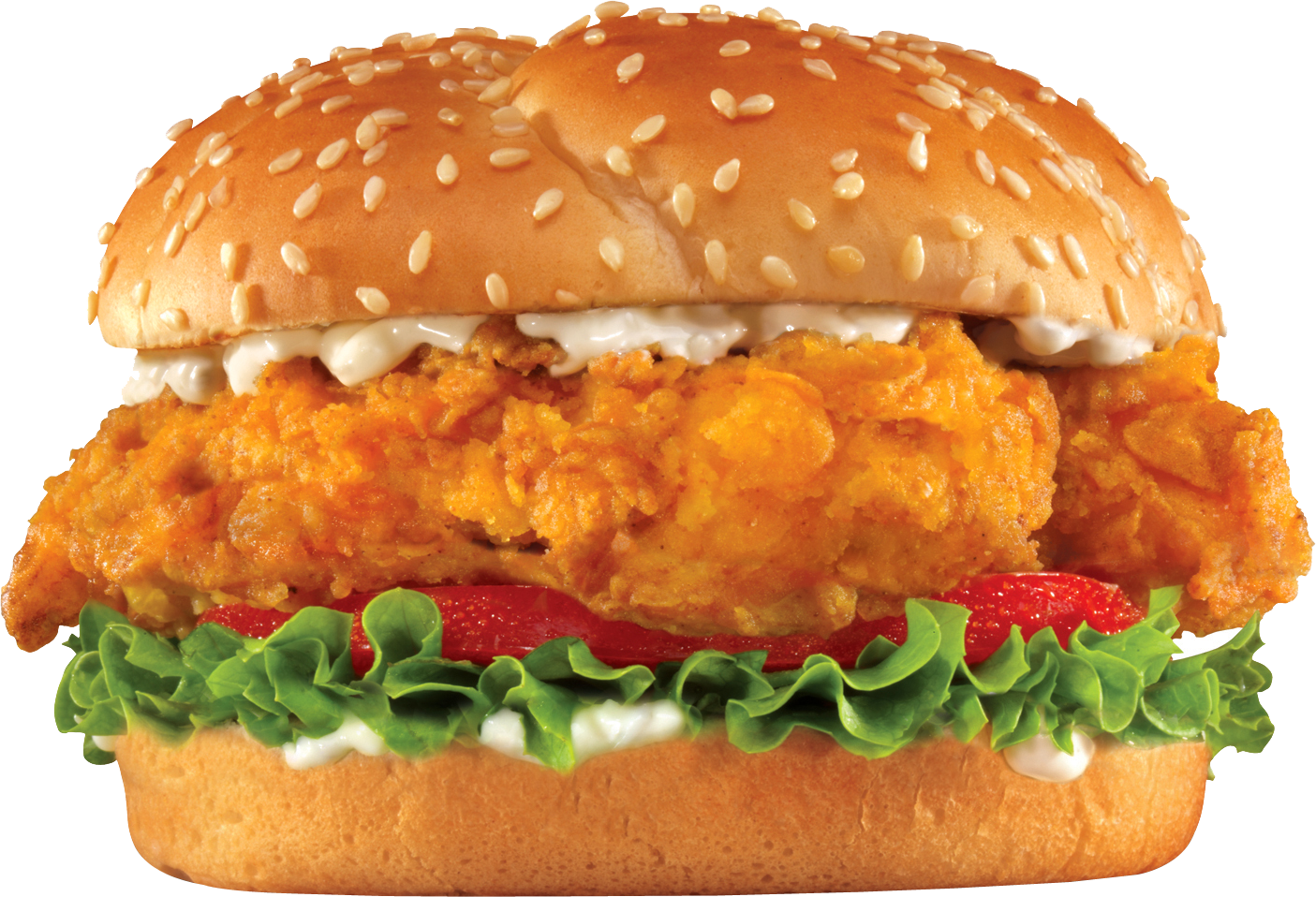 Burger And Sandwich Png Image - Chicken Tender Sandwich Carl's Jr Clipart (1405x958), Png Download