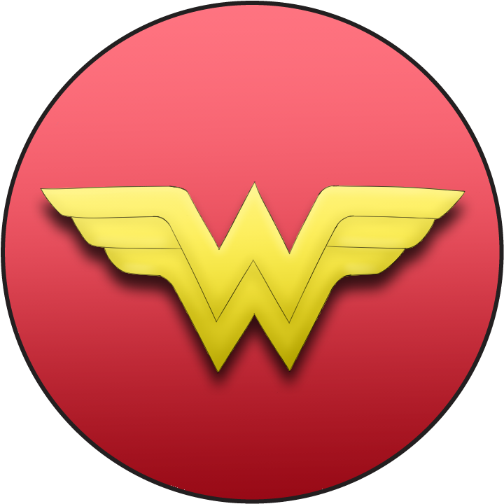 Wonderwomanbutton - Circle Clipart (771x900), Png Download
