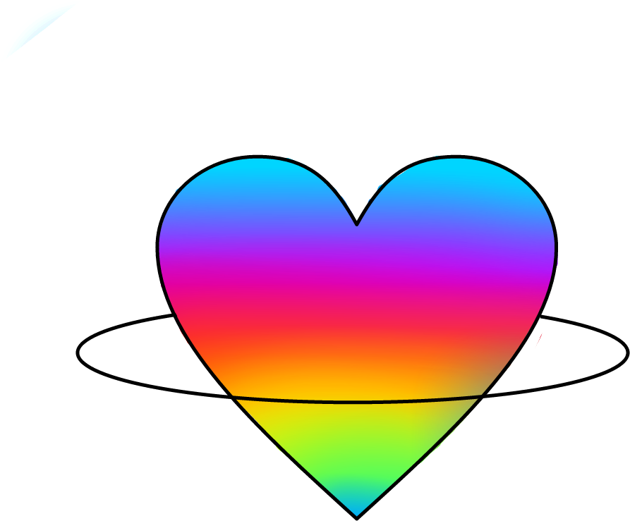 Free Download Heart Rainbow Planet Sticker By Sof A - Heart Clipart (1024x1024), Png Download