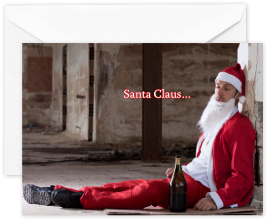 Santa Claus - Papai Noel No Chão De Bebado Clipart (590x590), Png Download