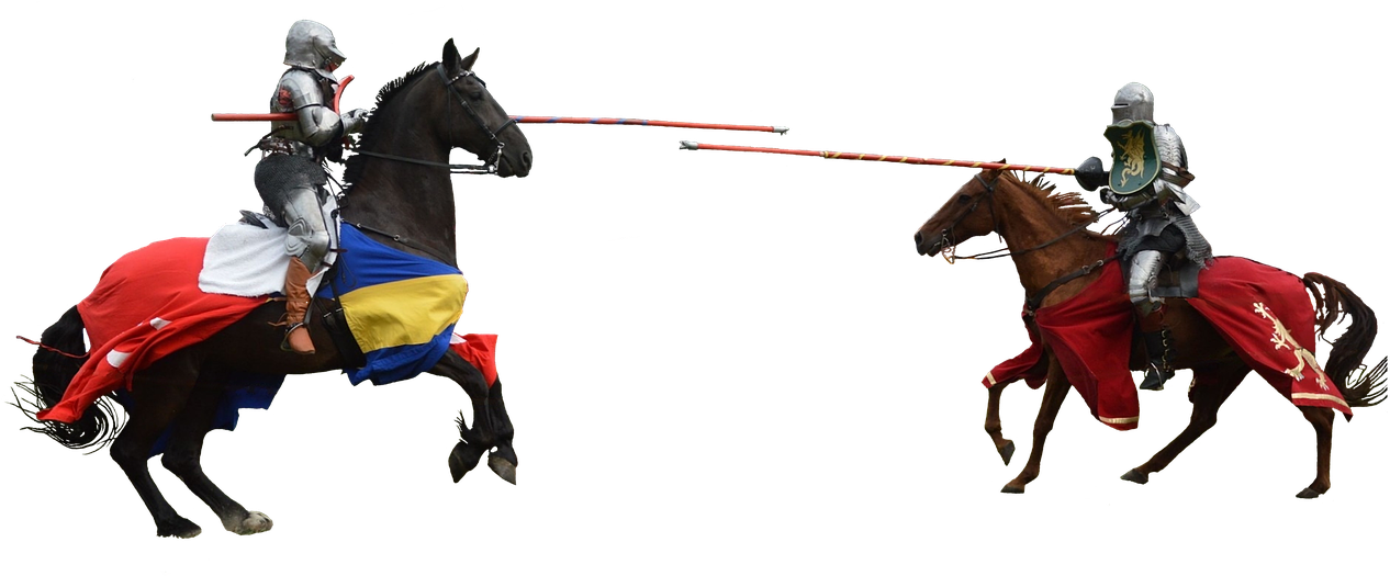 Medieval Knight Png - Caballero Medieval A Caballo Png Clipart (960x485), Png Download