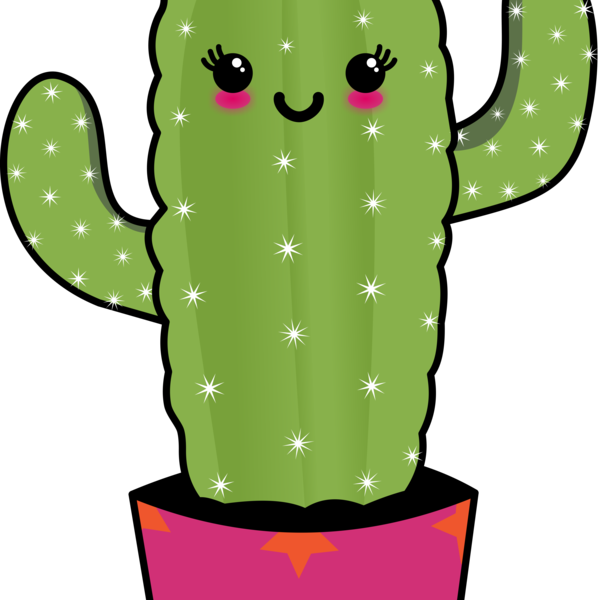 Cactus Clipart Kawaii - Cactus Kawaii - Png Download (600x600), Png Download