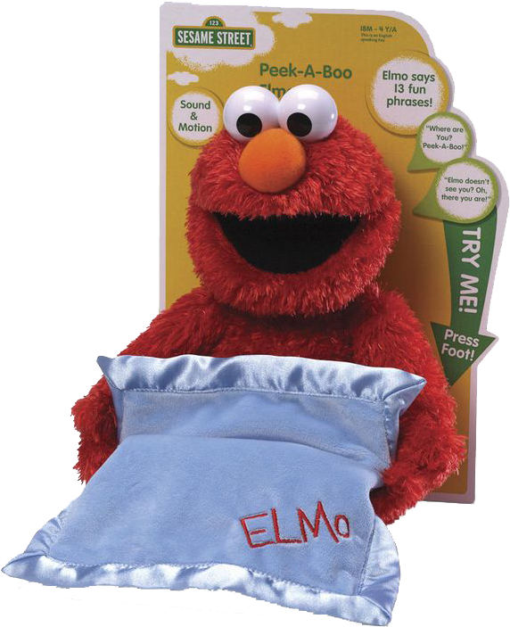 Sesame Street 4038770 Peek A Boo Elmo - Peek A Boo Elmo Clipart (736x736), Png Download