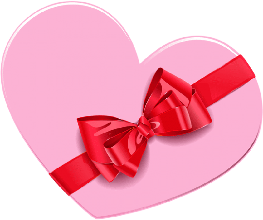 Free Png Download Heart Gift Box Clipart Png Photo - Heart Gift Box Png Transparent Png (850x707), Png Download