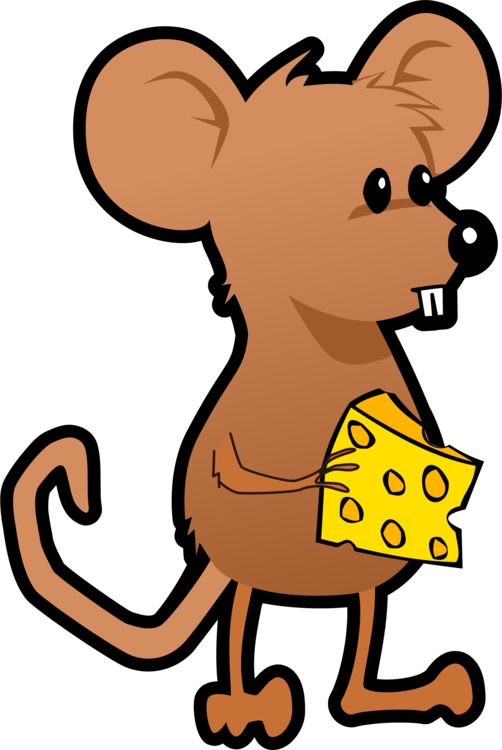 Mouse Cheese Sandwich Rat Rodent - Clipart Cartoon Mouse - Png Download (502x750), Png Download