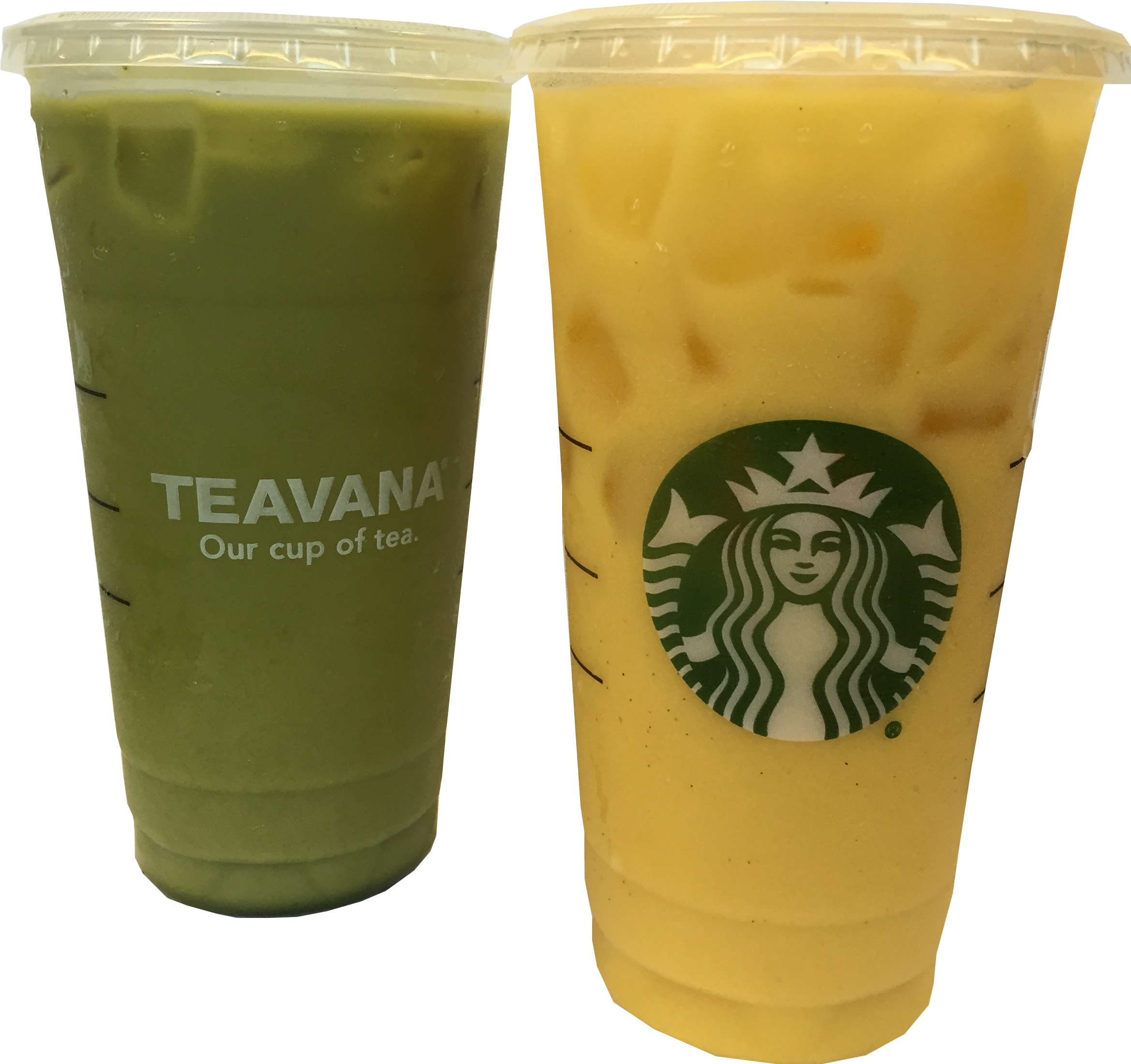 Starbucks' Orange Drink And Green Drink - Health Shake Clipart (2448x2525), Png Download