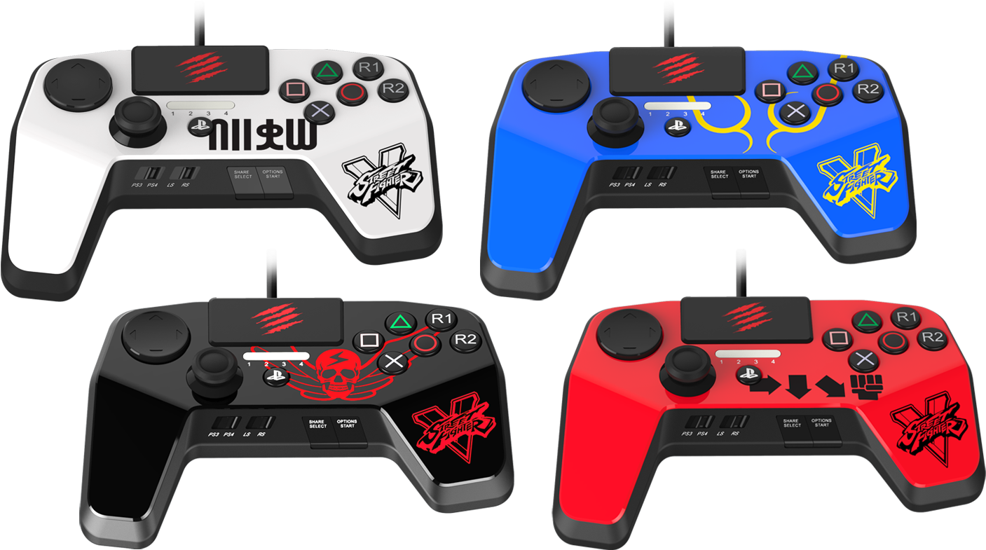 Street Fighter V Mad Catz Controllers Clipart (1407x785), Png Download