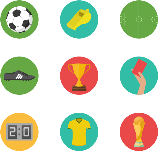 Soccer - Soccer Icon Flat Png Clipart (600x564), Png Download