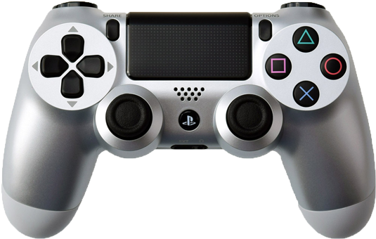 Silver - Playstation 4 Controller Silver Clipart (640x640), Png Download