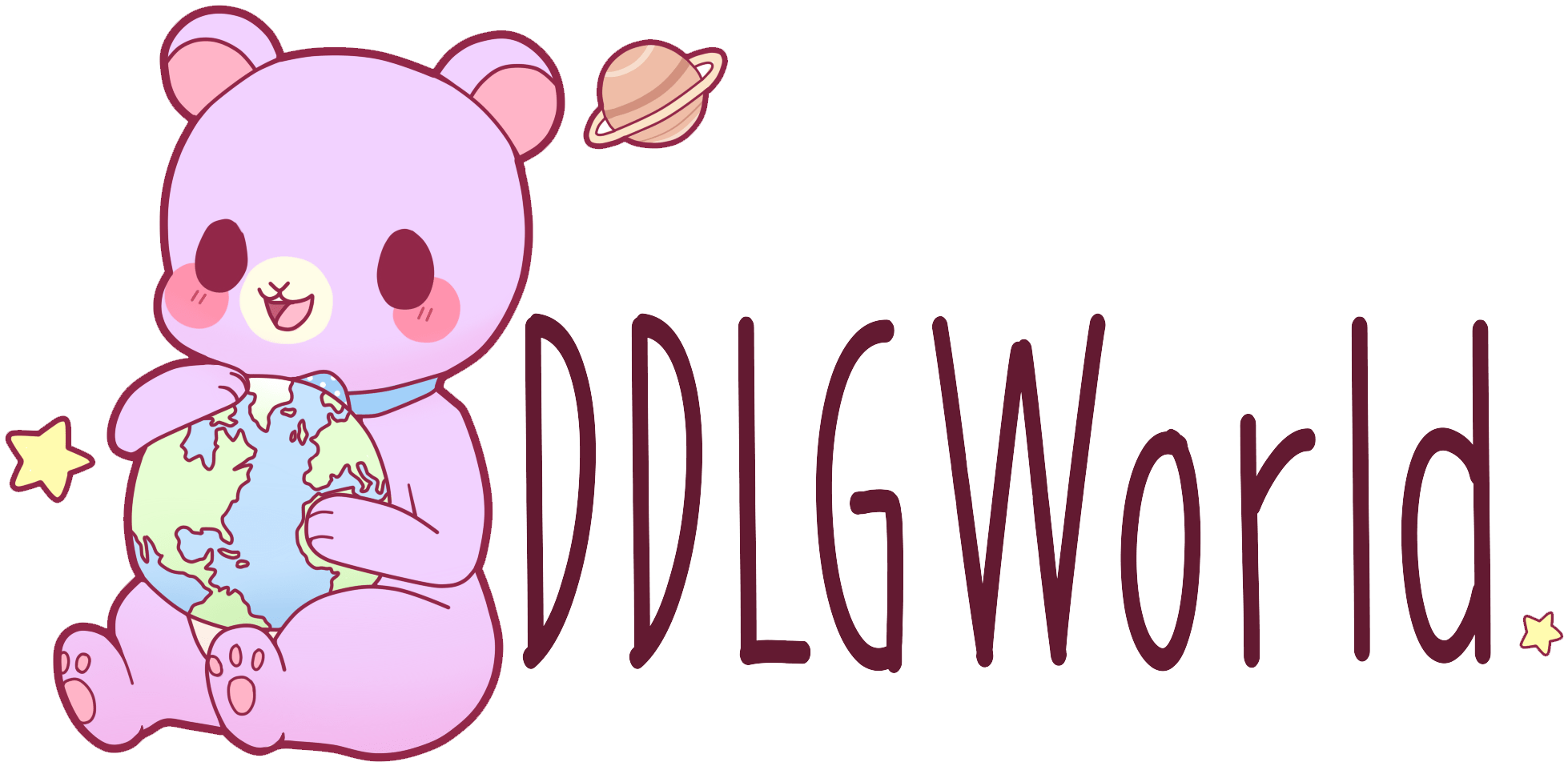 Lovely Cute Printable Stickers Tumblr Downloadtarget - Ddlg World Clipart (2000x1073), Png Download