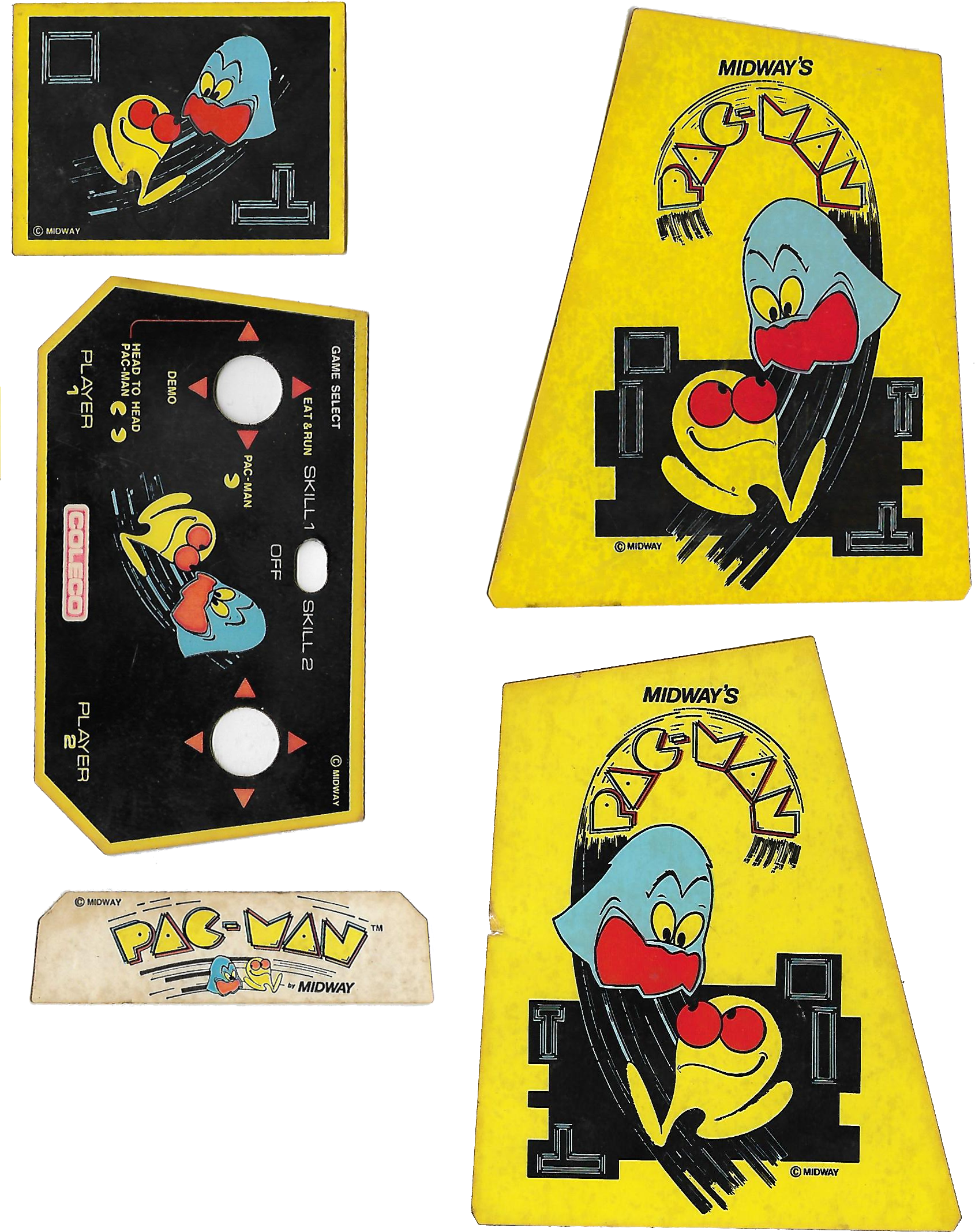 Pac Labels - Coleco Pacman Arcade Stickers Clipart (1700x2200), Png Download