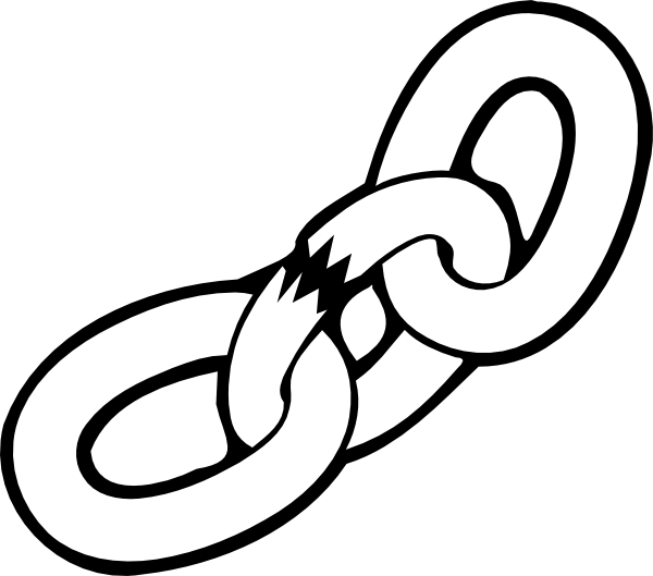 Small - Chain Black And White Clipart (600x529), Png Download