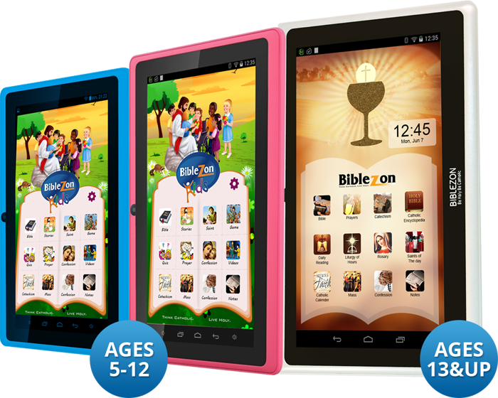 Pope Receives A Biblezon Tablet - Biblezon Tablet Clipart (700x560), Png Download