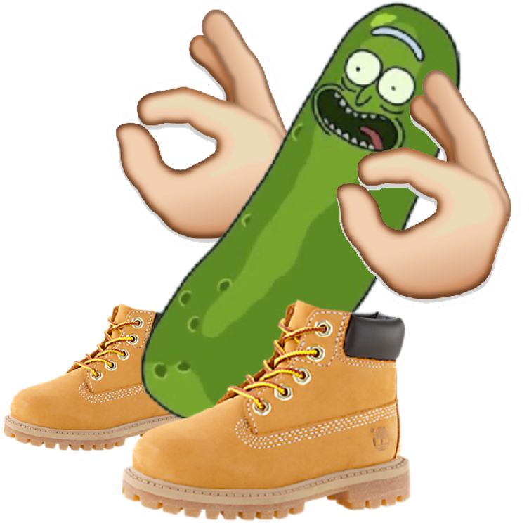 Pickle Rick With By - Timbs .png Clipart (1024x769), Png Download