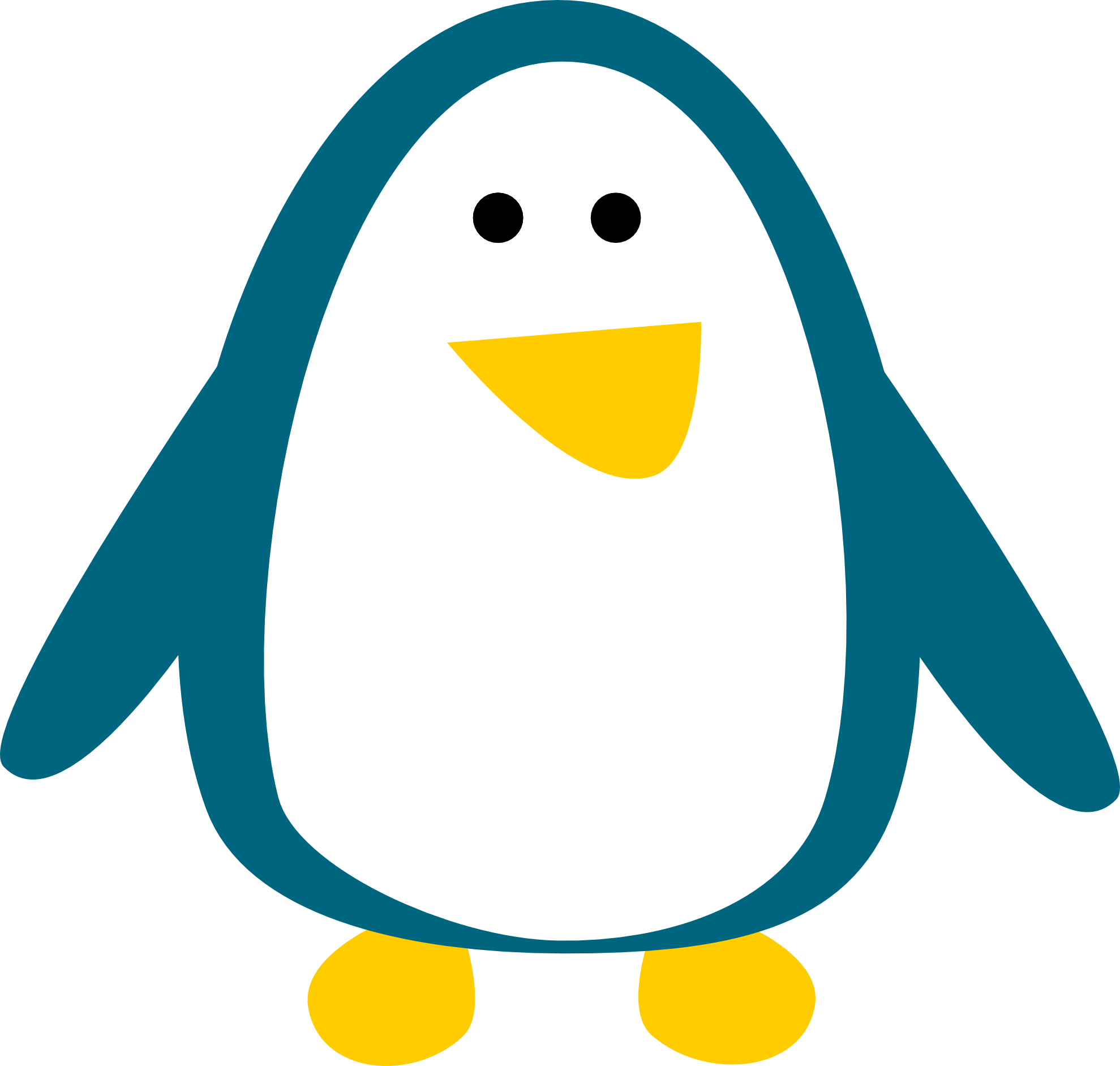 Cute Penguin Png - Penguin Cartoon No Background Clipart (1979x1883), Png Download