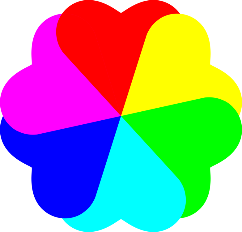 Coloring Book Computer Icons Rainbow Heart - Clipart Picture Of Colours - Png Download (783x750), Png Download