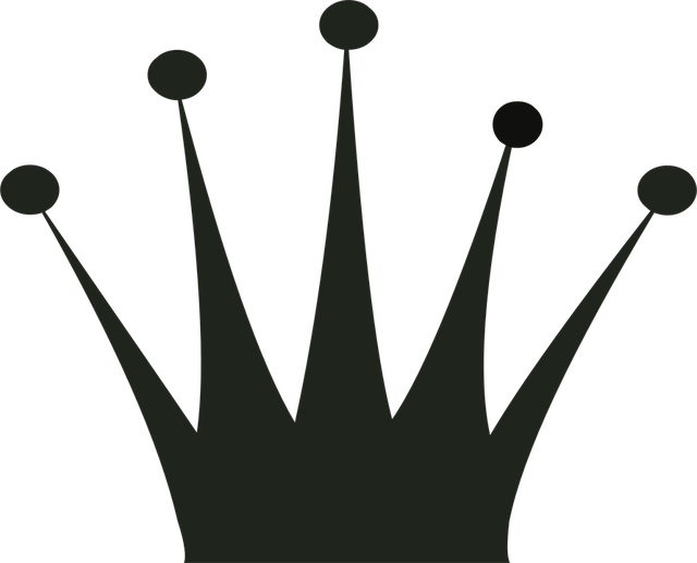 Crown, Silhouette, Gold, Clip Art, King, Queen, Prince - Queen Crown Template - Png Download (640x517), Png Download