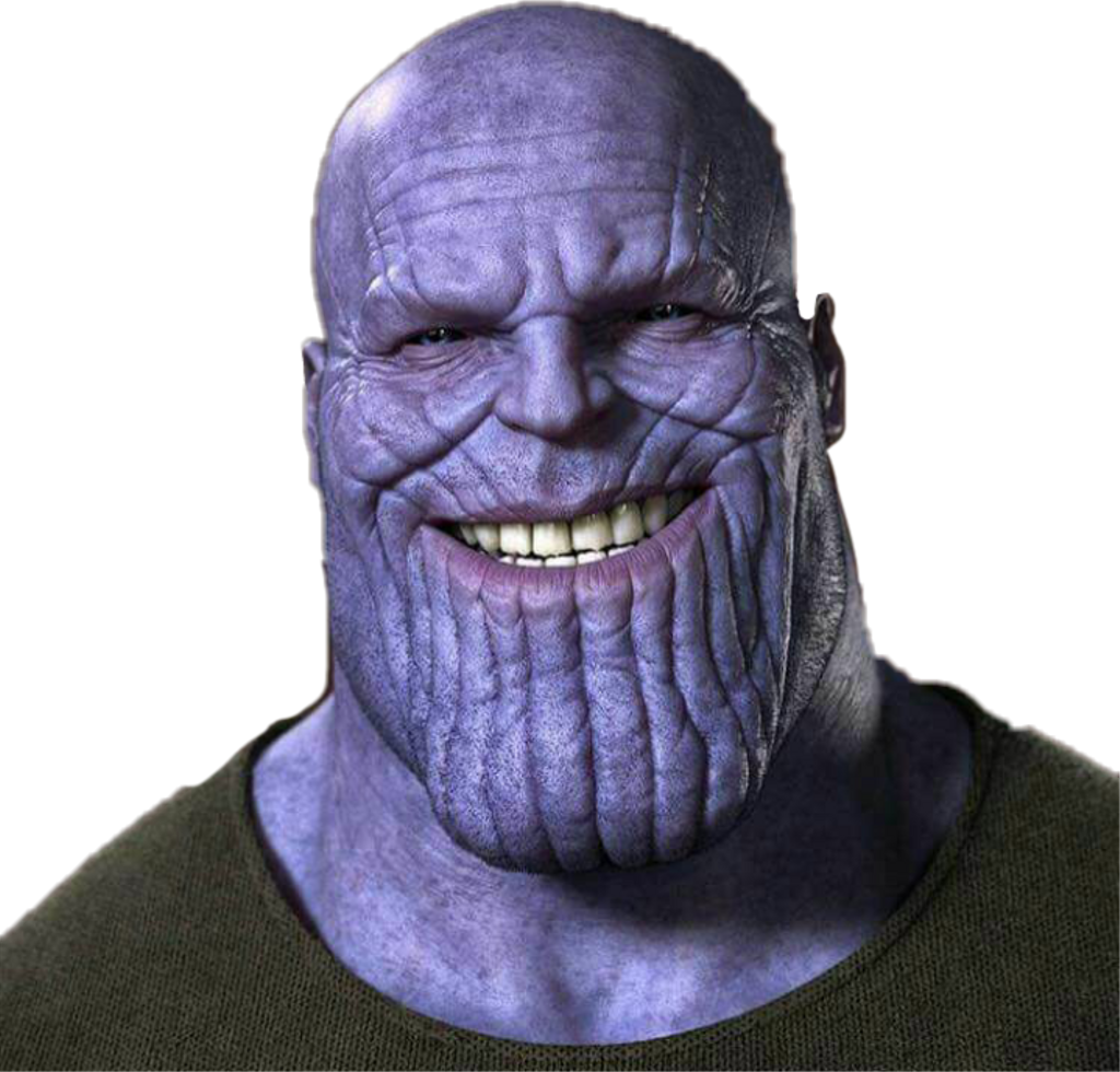 Thanos Sticker - Thanos Face No Background Clipart (1024x980), Png Download