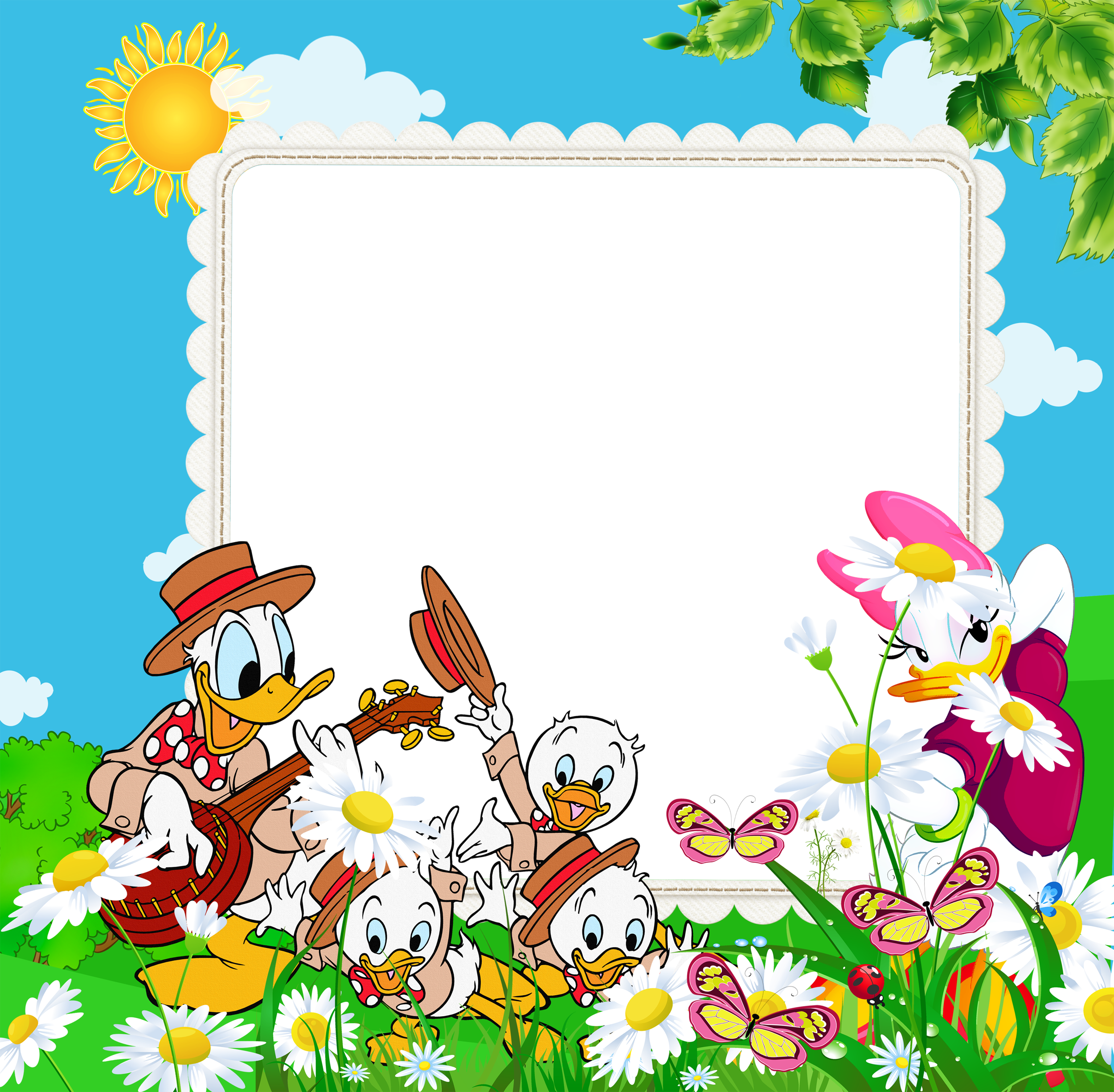 Transparent Kids Png Frame With Ducks - Frame For Kids Png Clipart (2500x2450), Png Download