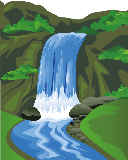 Waterfall Photography Euclidean Vector Clip Art - Water Fall Clip Art - Png Download (567x567), Png Download