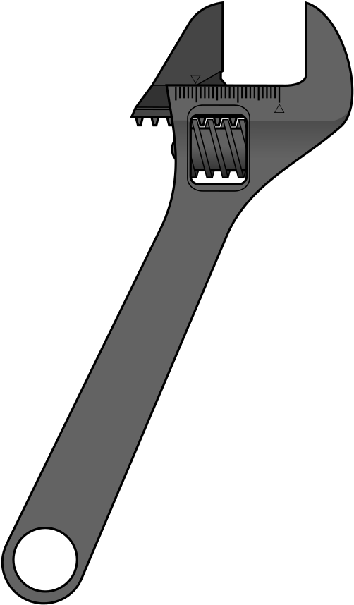 Adjustable - Adjustable Wrench Clipart - Png Download (600x1028), Png Download